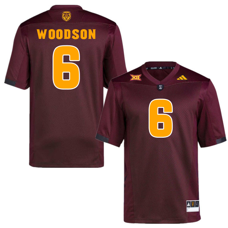 #6 Darren Woodson Arizona State Sun Devils College Football Jerseys Stitched-Maroon